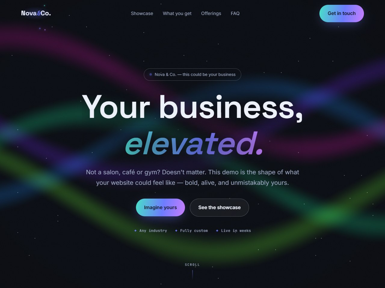 Demo website that works for any kind of business