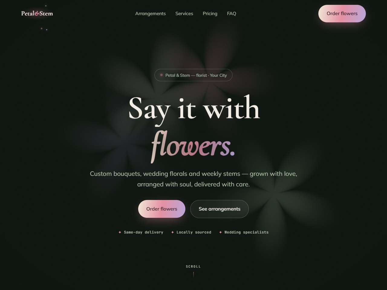 Petal & Stem florist demo website